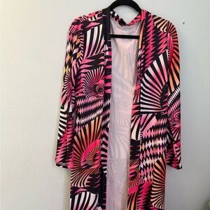 SHEIN Multicolor Abstract Pattern Blazer